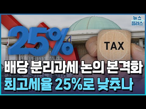 배당소득 분리과세 본격 논의...최고세율 25%로 낮추나 / 한국경제TV뉴스