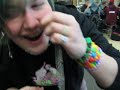 Snorting a chain up her nose and through her mouth