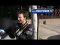 Breckin Meyer Takes Off On His Bike On Robertson