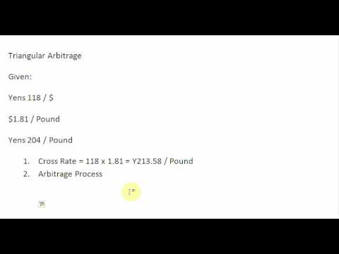 Forex arbitrage calculator excel
