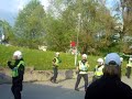 Ett hundratal engagerade VSK supportrar går mot Swedbank Park innan matchen mot Syrianska i norrettan, 11 maj 2008, men blir på vägen trakasserade av den svenska ordningsmakten helt utan anledning.