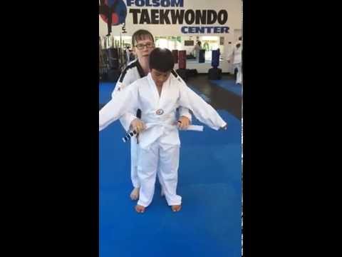 how to karate belt knot