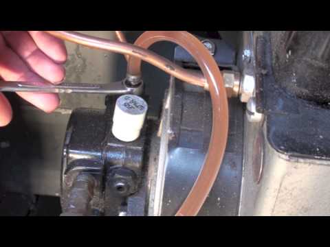 how to bleed oil burner video
