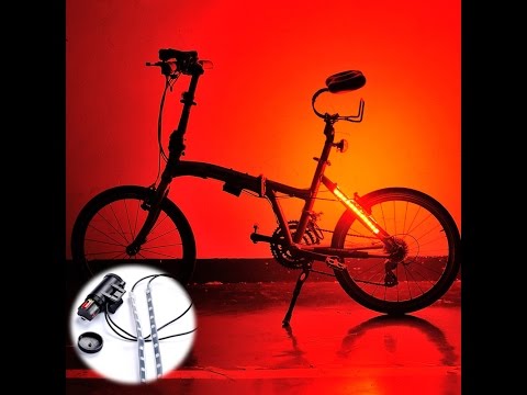 banggood Bike Bicycle Wheel LED Light Lamp Strap Bar 5 Lighting Colors 8 Modes For Cycling