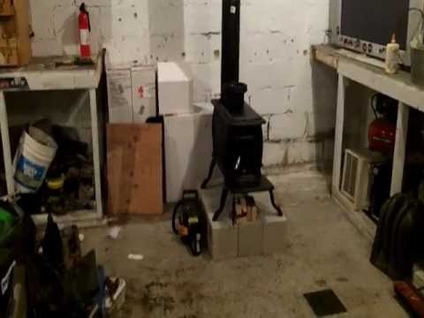 how to vent wood stove in garage