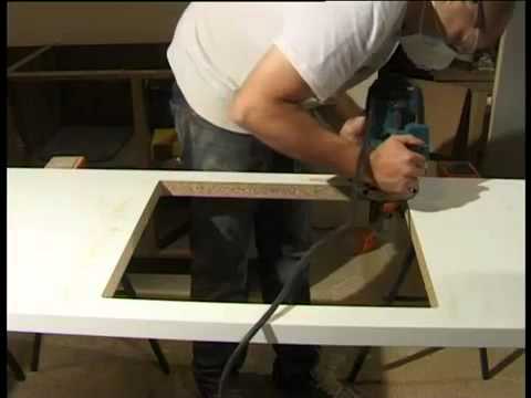 how to fit a sink into a worktop