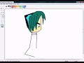 Me Drawing Hiyu aka Rei Rei on paint