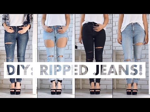 how to properly rip jeans