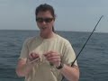 Dr. Julie Ball catching black sebass on Braid Slammer jigs