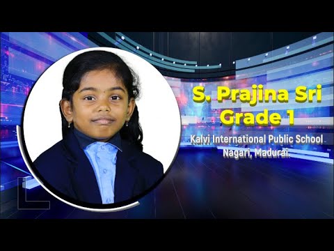 Kalvi Talks | S 4 | S. Prajina Sri - Grade 1 | How to Make India One of the Top 10 Safest Countries
