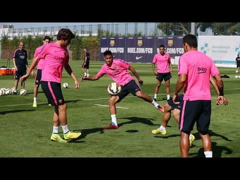 Training session (28/08/2014). Neymar Jr rejoins squad for training Training session (28/08/2014). Neymar Jr rejoins squad for training