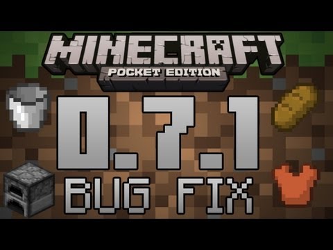 Minecraft Pocket Edition | 0.7.1 Bug Fix Update Review (Furnace, Armor, Buckets, Food)