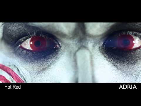 Crazy Hot red - цветные линзы Adria, видео в линзах