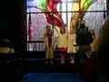 Malorie singing at church