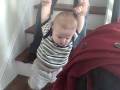 videos de the pre-walking series - Soren walks down stairs with help