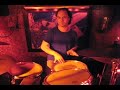 Lounge Cat Billy Carr playing drums