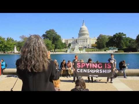 US anti-surveillance protest at Capitol Hill