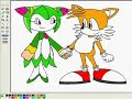 Miles Tails Prower and Cosmo Speed painting in MS Paintnt Miles Tails Prower and Cosmo Speed painting in MS Paintnt