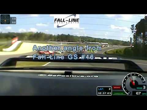 Grand-Am Continental Challenge Barber  2012 Turn 1 Melee from Fall-Line Motorsports view