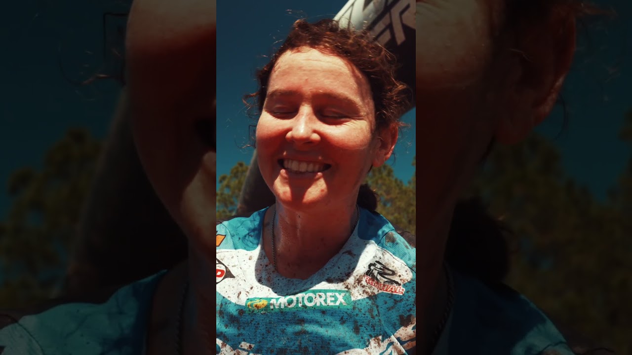 Brandy Richards post race win at the Moose Racing Wild Boar #GNCC battling the whole way 💪