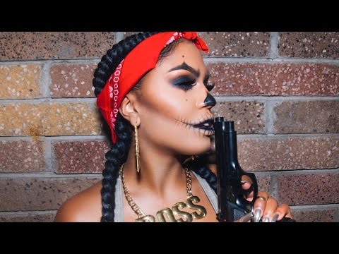 Gangster Clown Skull Tutorial | MakeupShayla