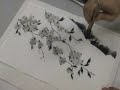 墨桜　Cherry Blossom Ink Drawing