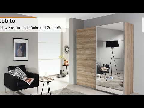 Schwebetürenschrank Subito 2 Spiegeltüren - Alpinweiß - Breite: 181 cm