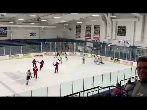 Chicago Steel Tournament Sept 2022: Kane with a hard earned assist, battling 3 opponents on corner, he works puck back to his teammate who gets the shot and goal! Teamwork!