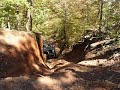 Dell climbing the left line on Chili Bowl at Shiloh Ridge