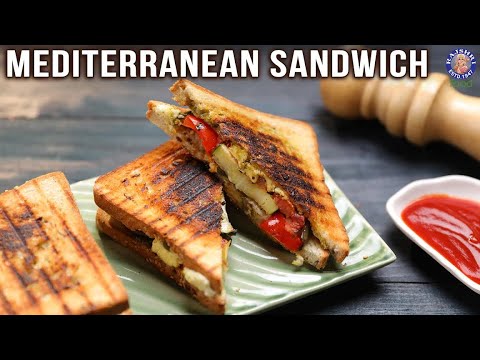 Mediterranean Sandwich Recipe | How To Make Mediterranean Sandwich | Delicious Sandwich Recipe