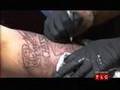 LA INK - Kyle gets a memorial cheese tattoo by Kim Saigh