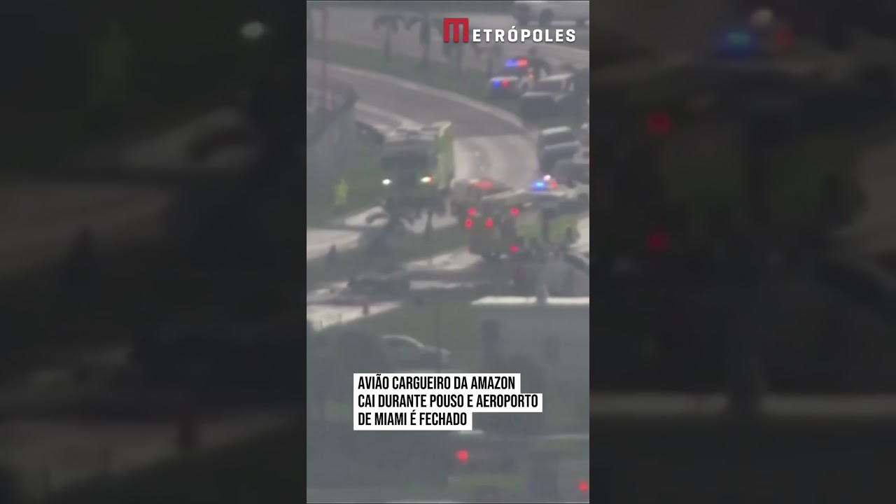Avião da Amazon cai perto do aeroporto de Miami