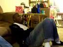Guy cant stop laughing watching George Lopez stand up comedy