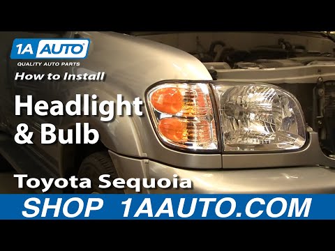 How To Install Replace Headlight and Bulb Toyota Sequoia 01-04 1AAuto.com