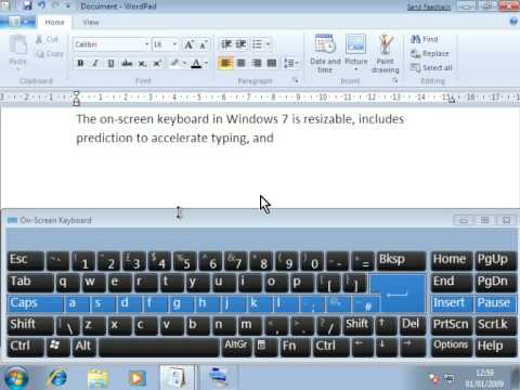 how to virtual keyboard windows 7
