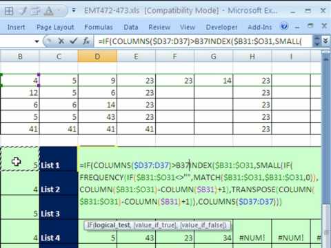 how to isolate unique values in excel