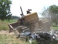 bulldozer crushes buick regal and olds while running bulldozer crushes buick regal and olds while running