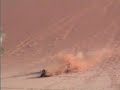 Extreme wipeout sand boarding in Namibia
