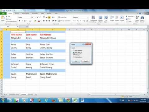 how to eliminate empty rows in excel