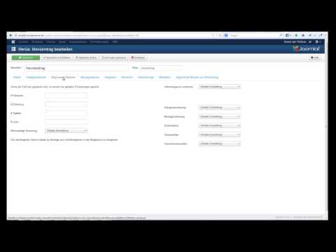 Joomla: Tutorial Grundlagen Joomla 3.2: Teil 2. Erstellen von Mens