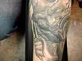 darkness tattoo art Nate Souders arm