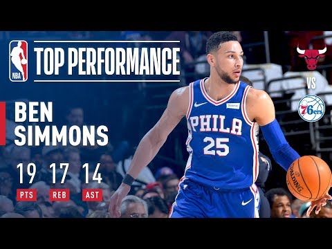 Video: Ben Simmons Scores 19 pts, 17 rebs, 14 asts vs The Bulls