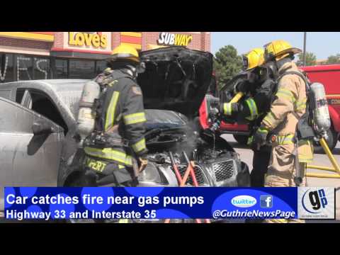 Video: Car catches fire near gas pumps – Guthrie News Page