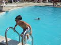 jumping off diving board