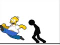 Stick Figure vs. Homer Simpson