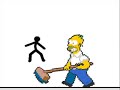 Stick Figure vs. Homer Simpson
