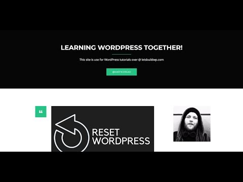 how to reset wordpress