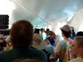 dirk powell, riley baugus, jesse wells, & brett ratliff from east ky, singing about noah as the rain was puring down outside! i'm suprised the whole tent didn't blow away!