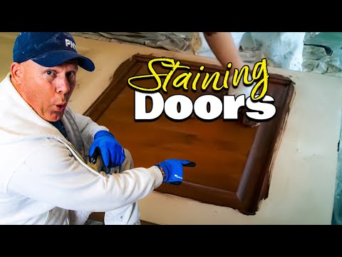 how to stain a door