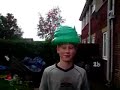 Alan getting giant water balloon on head in slow motion
